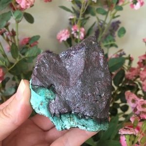 Raw Cuprite with Malachite